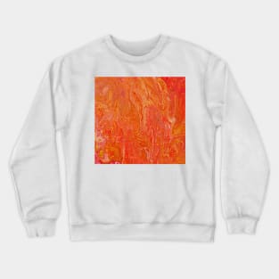 Paint pour in orange, red and yellow Crewneck Sweatshirt